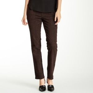 NYDJ Sheri Python-Print Skinny Pants 2 Petite